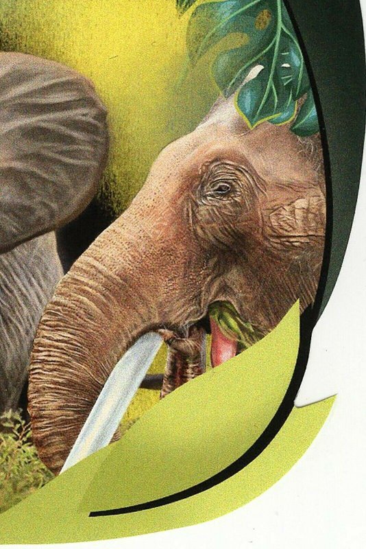 Elephants Stamp Loxodonta Africana Wild Animal S/S MNH #1289