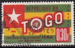 Togo 386 USED 1961 Togo's Admition to the UN .30 Fr