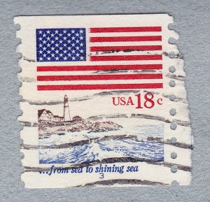 Used PNC1 18c Flag 3 US #1891