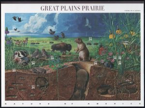 United States 3506 - Mint-NH - 34c Great Plains Prairie (2001) (cv $10.00)