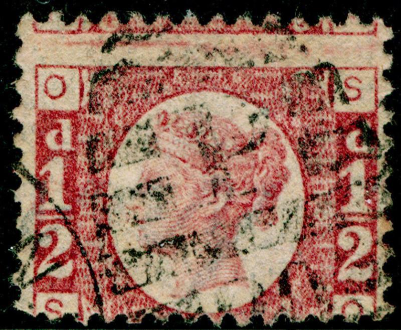 SG48, ½d rose-red PLATE 13, USED. Cat £22. SO 