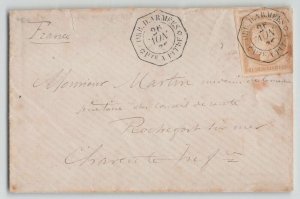 Guadeloupe 1880 15c Ceres CORR D'ARMEES PTE A PITRE Cover to Rochefort France