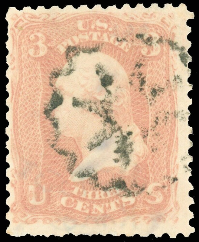 Scott #65, Wellsburg W. VA PINWHEEL or COGWHEEL Fancy Cancel! (Sk-Eno GE-P 55) 