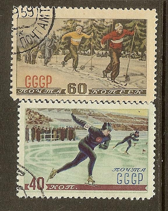 Russia, Scott #'s 1617-1618, Skaters & Skiers, Used