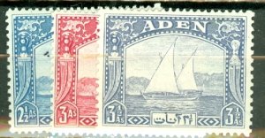 FK: Aden 1-7 mint CV $45.50; scan shows only a few