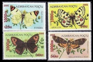 2005 Azerbaijan 596-599 Butterflies 4,00 €​​​​​​​