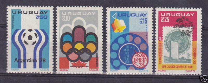 URUGUAY Sc#938/41 MNH STAMPS Olympics telephone centenary Upu Soccer WC 1978