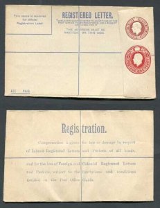 RP32a KGV 3d and 1d Compound Registered Envelope Size G Format RF9a Mint