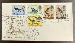 Ethiopia 1962 Birds of Ethiopia FDC #386-390