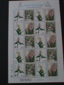 ​KOREA-2004 SC#2164 KOREAN ORCHIDS-4TH SERIE MNH SHEET-VF-HARD TO FIND RARE