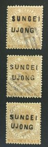 MOMEN: MALAYA SUNGEI UJONG SG #7-9 1881 USED £900 LOT #61327