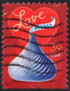 SC#4122 39¢ Love: Hershey's Kiss Booklet Single: (2007) Used