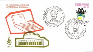 Italy FDC 1983 - 3rd Int'l Congress, Legal Informatics - Rome - F42445