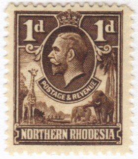 Northern Rhodesia #2 mint hinged 1d king