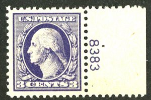 U.S. #529 MINT PL# SINGLE OG NH