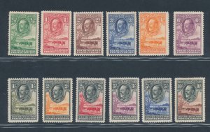 1932 Bechuanaland Protectorate, Stanley Gibbons n. 99/110, MH*