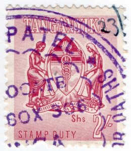 (I.B) KUT Revenue : Tanganyika Duty 2/- 