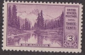 742 National Parks Issue: Mt. Rainier F-VF MNH Single  