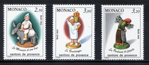 Monaco 1737-39 MNH, Christmas Set from 1990.