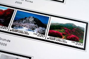 COLOR PRINTED SOUTH KOREA 2000-2010 STAMP ALBUM PAGES (98 illustrated pages)