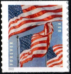 SC#5656 (Forever) U.S. Flags Coil Single: BCA (2022) SA