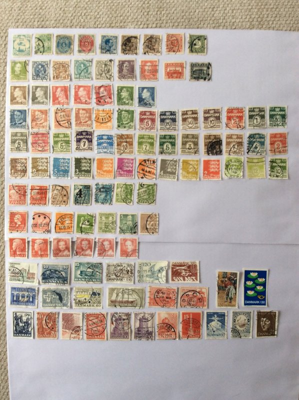 Denmark 100+ stamps - Lot F