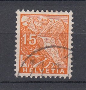 J30075, 1934 switzerland part of set used #222 glacier