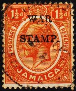 Jamaica. 1916 1 1/2d S.G.74 Fine Used