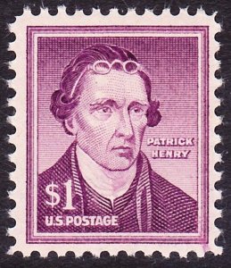 Scott 1052, Unused NH, $1 Henry