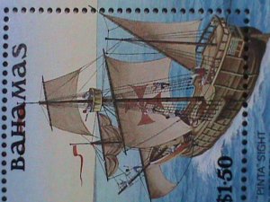 BAHAMAS STAMP: 1989 SC#667 DISCOVERY OF THE NEW WORLD MNH S/S SHEET-  VERY RARE