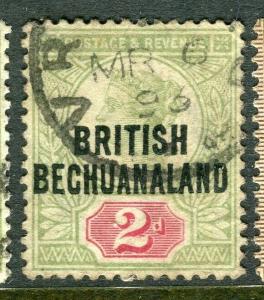 BECHUANALAND; 1891 early classic QV issue fine used 2d. value