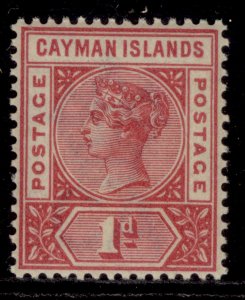 CAYMAN ISLANDS QV SG2, 1d rose-carmine, NH MINT. Cat £17.