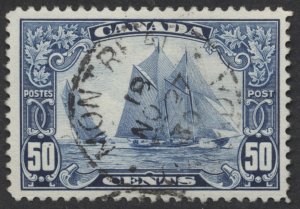 Canada #158 50c Bluenose, F-VF Used, Montreal CDS 18 NO 27 30 SON