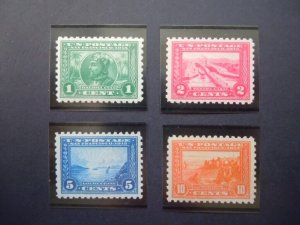 #401-404 Panama-Pacific Expo Issues Perf 10 MNH/MLH VF/XF CV $1525 New Mounts