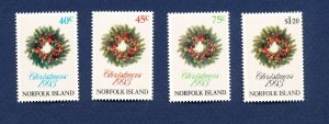NORFOLK ISLAND - Scott 546-549 -  MNH - Christmas - 1993 ---c