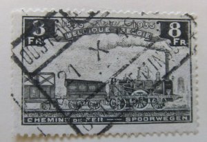 A6P18F154 Belgium Parcel Post and Railway Stamp 1935 8fr used