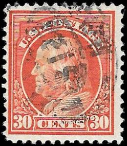 1914 US SC # 420 FVF USED NH ng NY HAND CANCEL - VERY SOUND