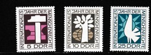 Germany DDR # 1009-1011, International Human Rights Year, Mint NH