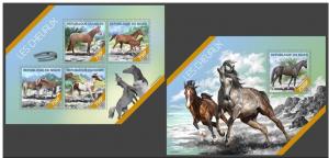 NIGER 2014 2 SHEETS nig14216ab HORSES CHEVAUX HORSE CAVALLI