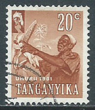 Tanganyika, Sc #48, 20c Used