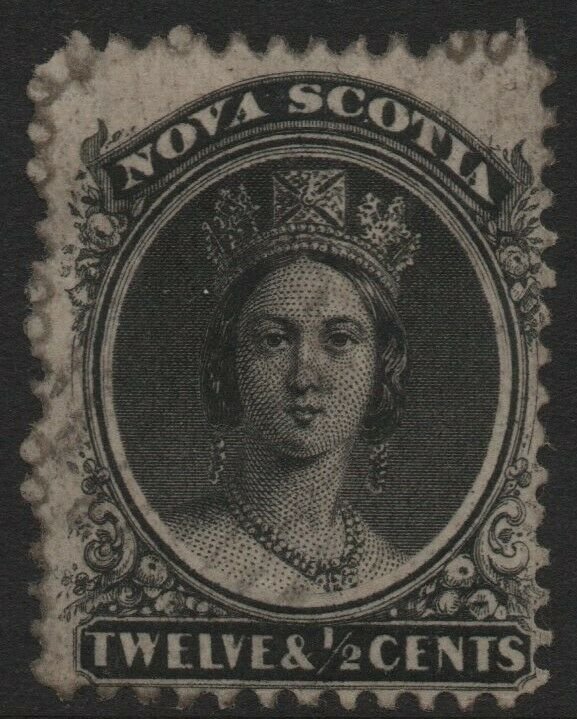 NOVA SCOTIA-1860-63 12½c Black Sg 17 AVERAGE USED V40362