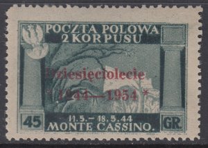 Italy Polish Government in Exile in London n. 4 - cv 720$ Signed Diena MNH**