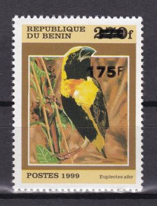 BENIN 2005 1388 175F € 1200 EUUPLECTES AFER BIRDS BIRDS OVERPRINT OVERLOAD MNH-