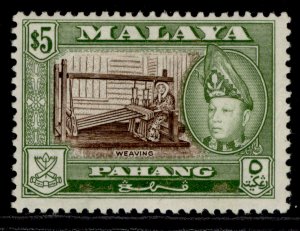 MALAYSIA - Pahang QEII SG86b, $5 brown & yellow-olive, M MINT. Cat £60.