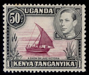 KENYA UGANDA TANGANYIKA GVI SG144b, 50c dull claret & black, NH MINT. Cat £120.