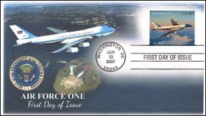 AO-4144-2, 2007, Air Force One, Add-on Cover, First Day Cover, Priority $4.60, S 