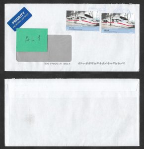 SE)2002 GERMANY, FROM THE SERIES TRAINS, INTERCITY EXPRESS, PRIORITY MAIL, CIRCU