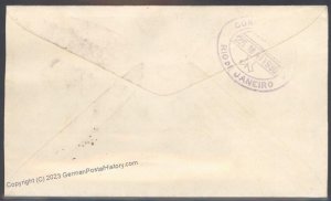 Spain Germany 1930 Graf Zeppelin Seville Rio Brazil Mi64A Flown Cover 103490