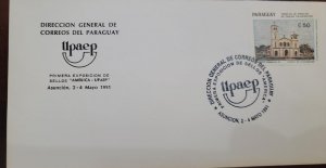 D)1991, PARAGUAY, COVER FIRST DAY OF ISSUE, FIRST EXHIBITION OF AMERICA-UPAEP