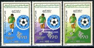 Libya Kingdom 1990, World football cup 3v, MNH